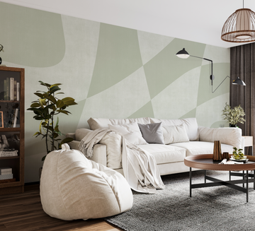 Brooklyn Mural Sage Green Wallpaper from Olive et Oriel where you can shop wallpaper and artworks online