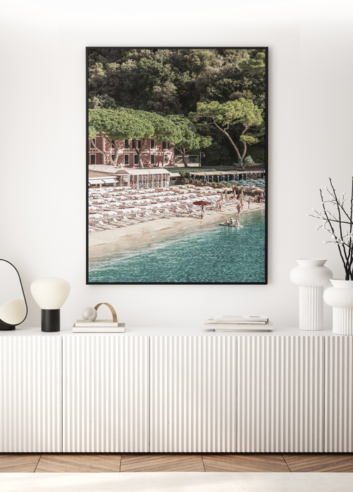 Little Bay III, Italian Riviera | Framed Canvas Art Print