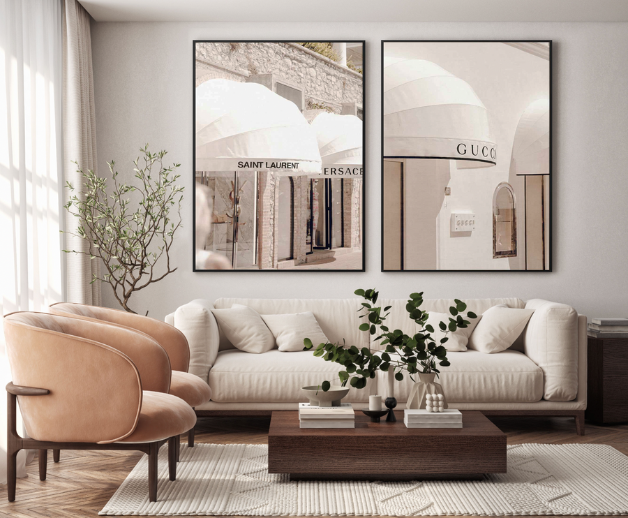 Fashion District Capri II | Framed Canvas Art Print from Olive et Oriel where you can shop wallpaper and artworks online