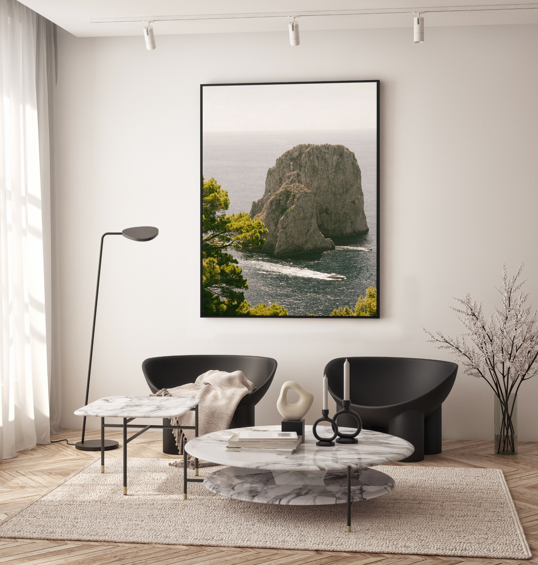 Capri 1992 | Framed Canvas Art Print