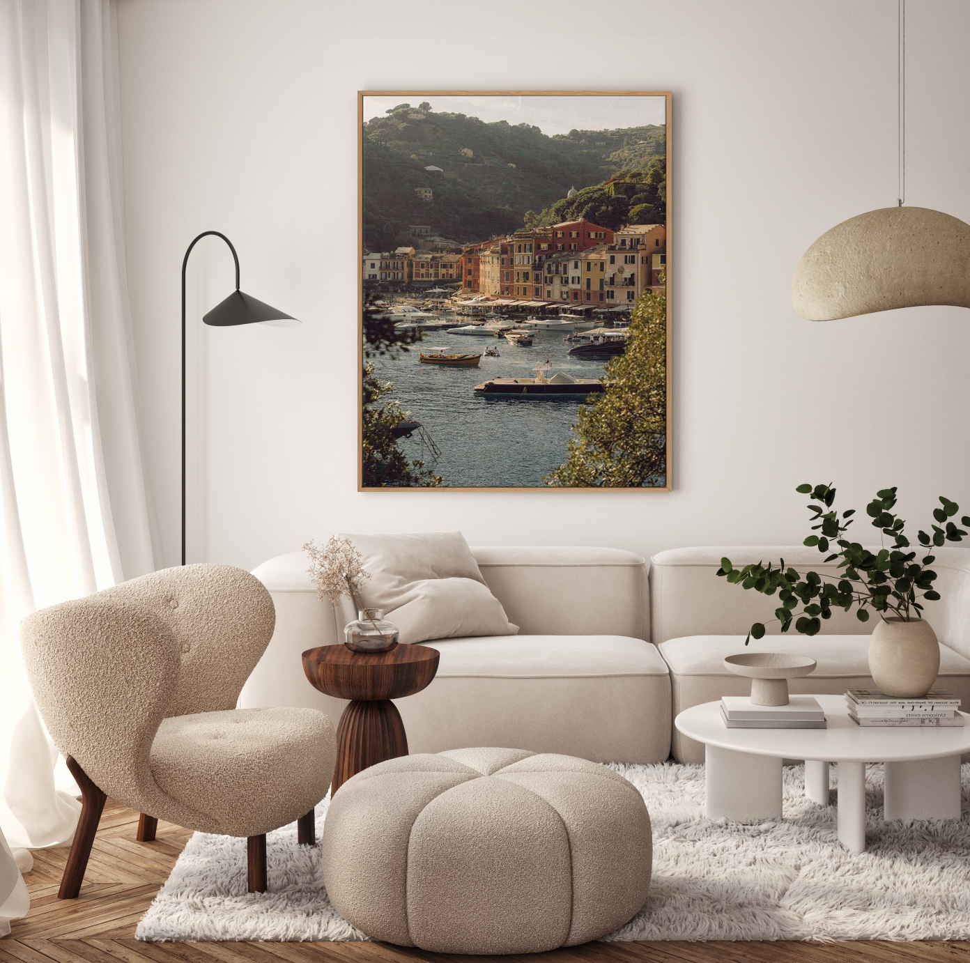 Portofino 1970 | Framed Canvas Art Print