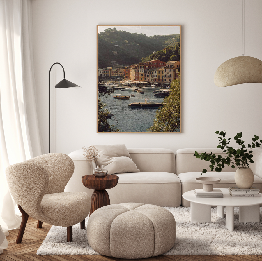 Portofino 1970 | Framed Canvas Art Print from Olive et Oriel where you can shop wallpaper and artworks online