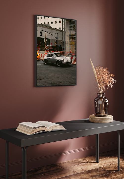 Porsche Cruising by Finn Skagn | Framed Canvas Art Print