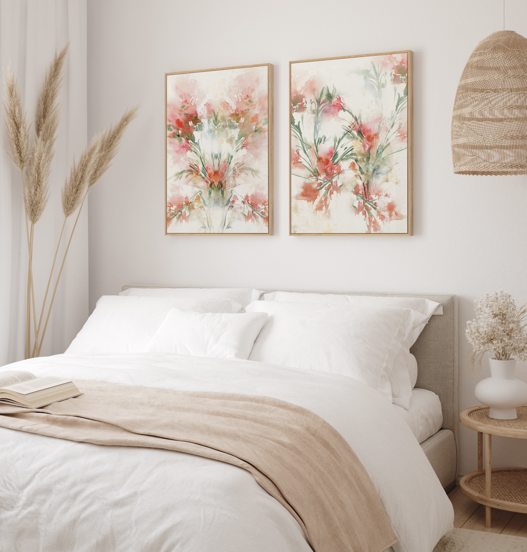 Red Flowers I | Framed Canvas Art Print