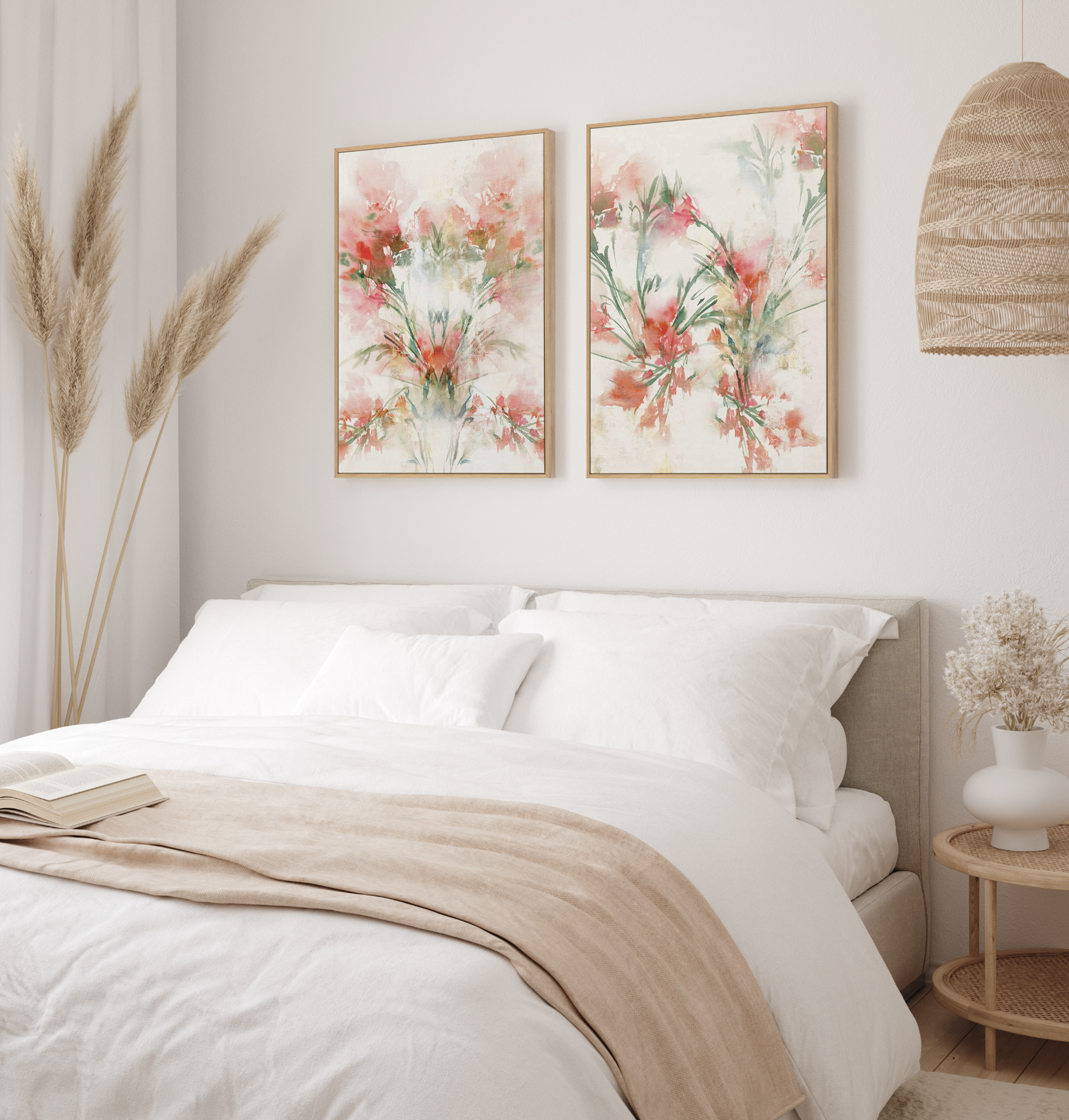 Red Flowers II | Framed Canvas Art Print from Olive et Oriel where you can shop wallpaper and artworks online