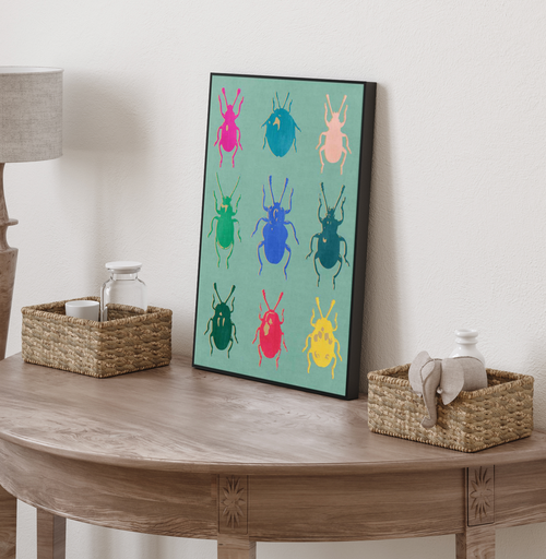 Rainbow Beetle | Framed Canvas Art Print