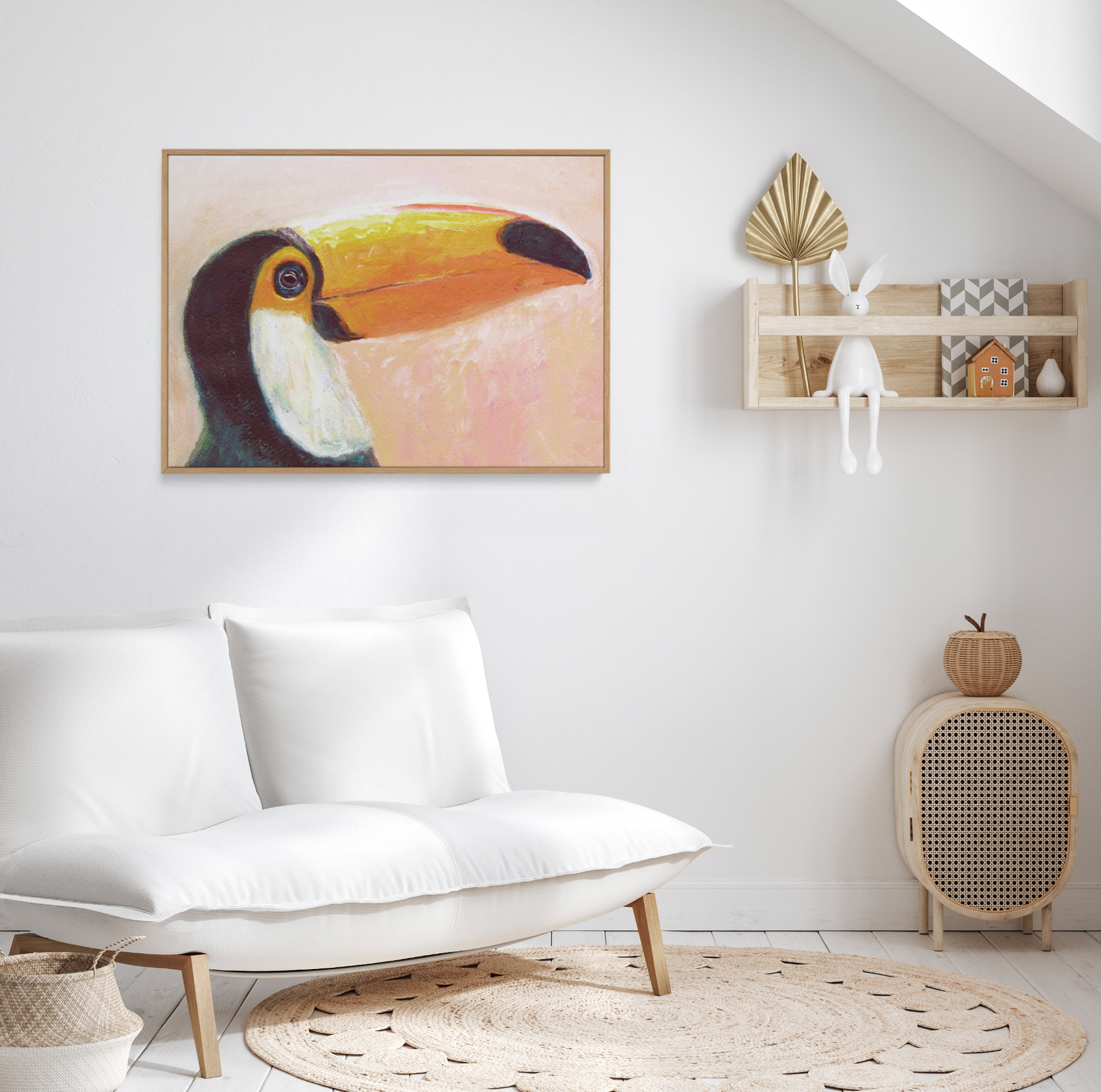 Witty Toucan | Framed Canvas Art Print