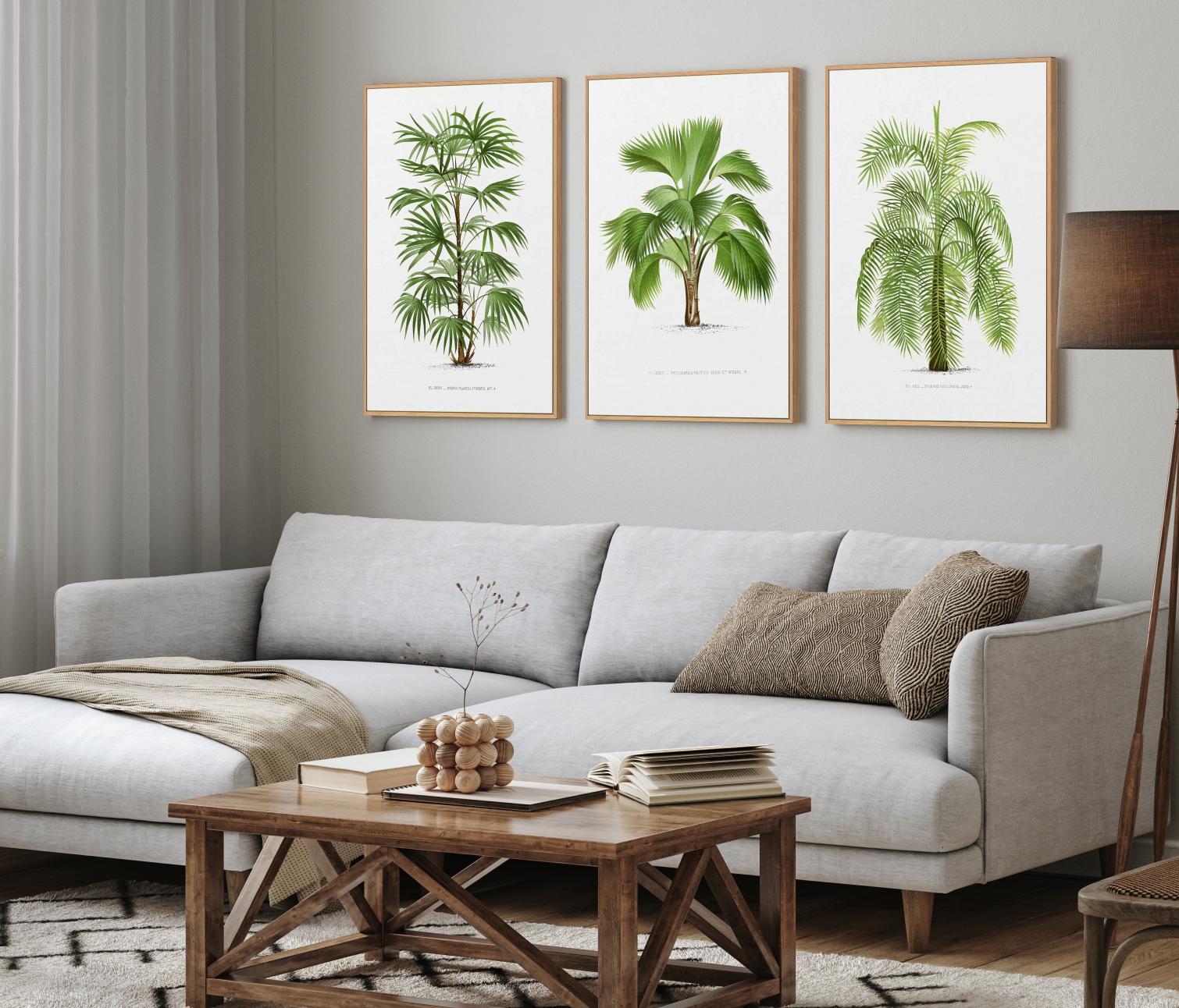 Rhapis Flabelliformis Vintage Palm Poster | Framed Canvas Art Print from Olive et Oriel where you can shop wallpaper and artworks online
