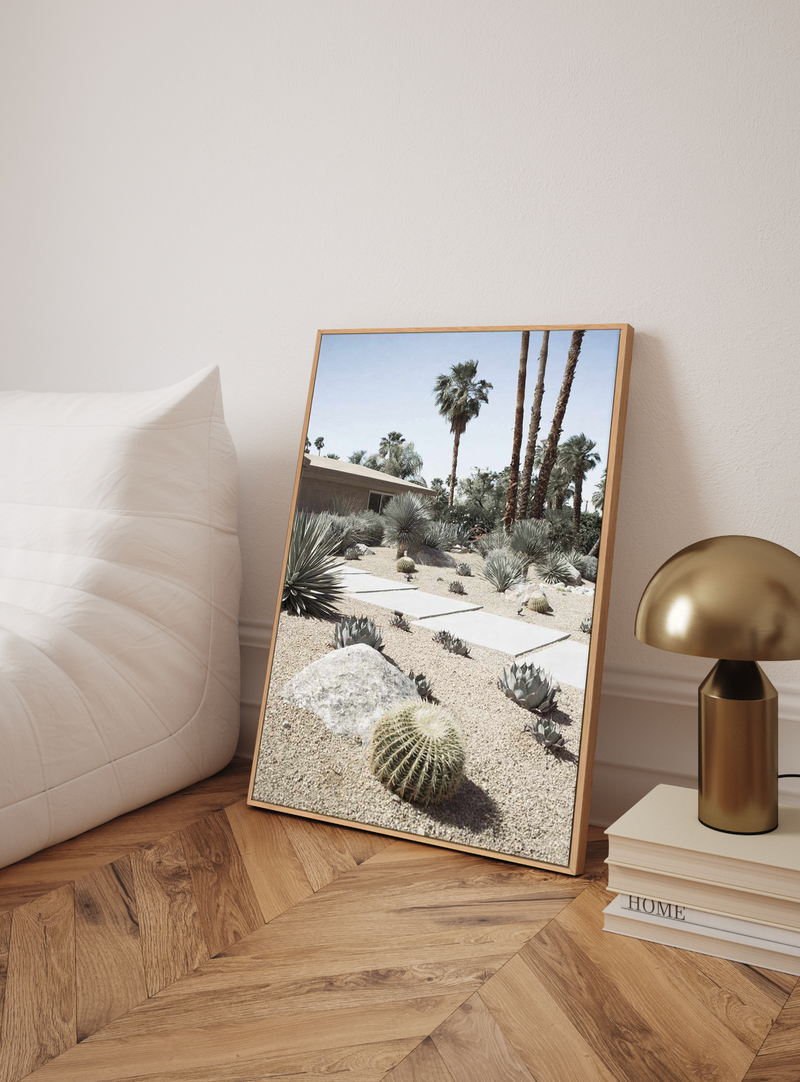 Cactus Garden Palm Springs | Framed Canvas Art Print