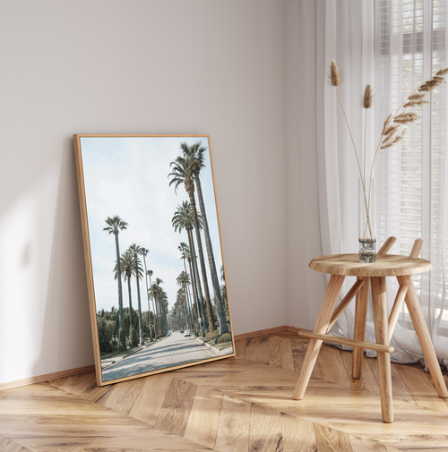 Streets of Palm Springs | Framed Canvas Art Print