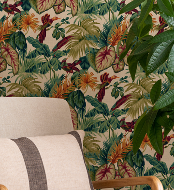 Luxe Paradise Wallpaper from Olive et Oriel where you can shop wallpaper and artworks online