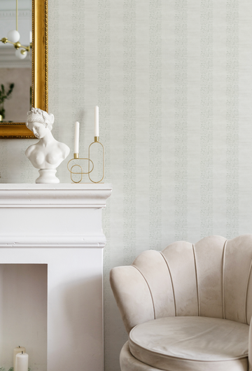 Dotted Stripe In Sage Green Wallpaper from Olive et Oriel where you can shop wallpaper and artworks online