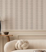 Dotted Stripe In Charcoal Black Wallpaper