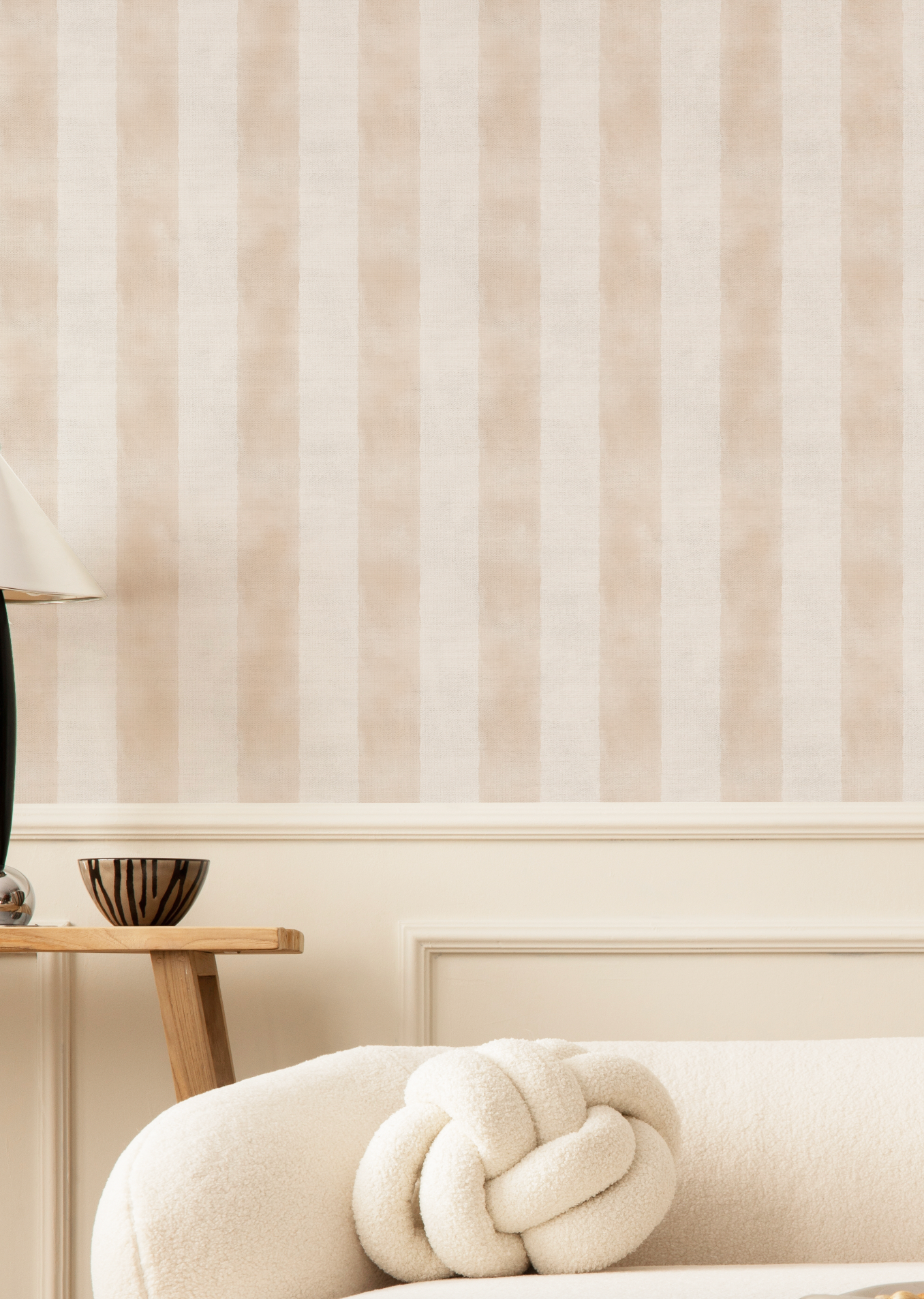 Painted Stripe In Beige Wallpaper