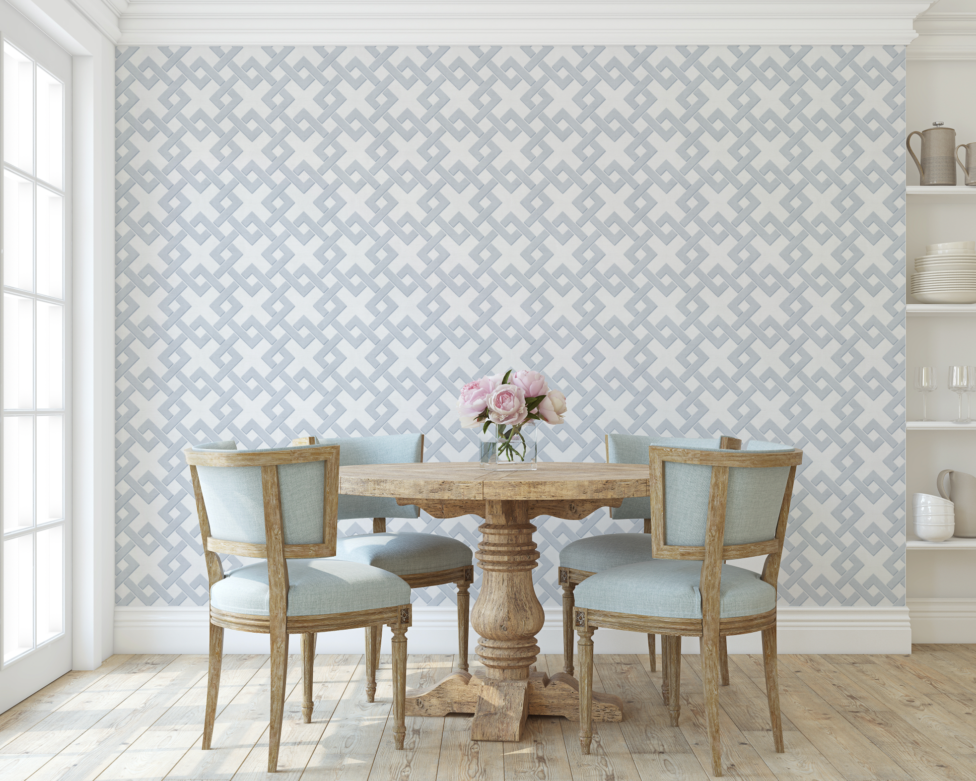 Diamond Lattice Light Blue Wallpaper