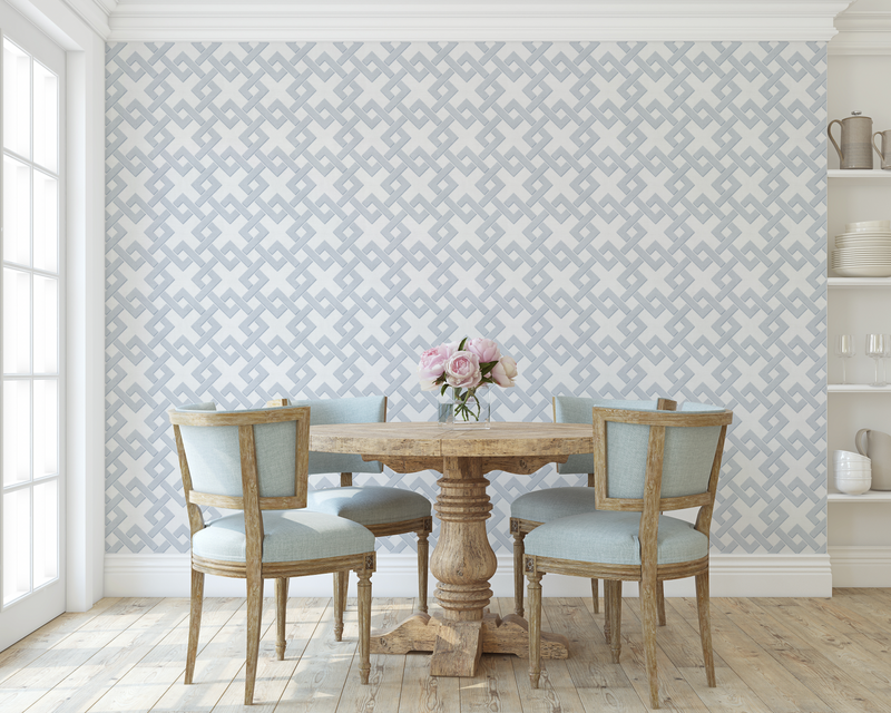 Diamond Lattice Light Blue Wallpaper