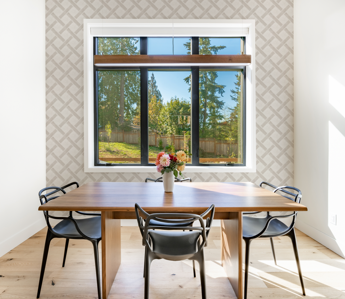 Criss Cross Lattice in Grey Beige Wallpaper from Olive et Oriel where you can shop wallpaper and artworks online