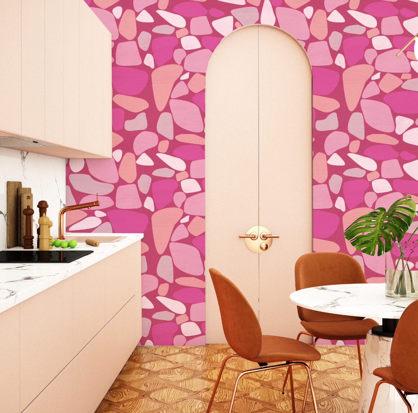 Sandstone in Palm Springs Pink Wallpaper