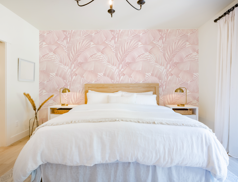 Canopy Pink Wallpaper from Olive et Oriel where you can shop wallpaper and artworks online