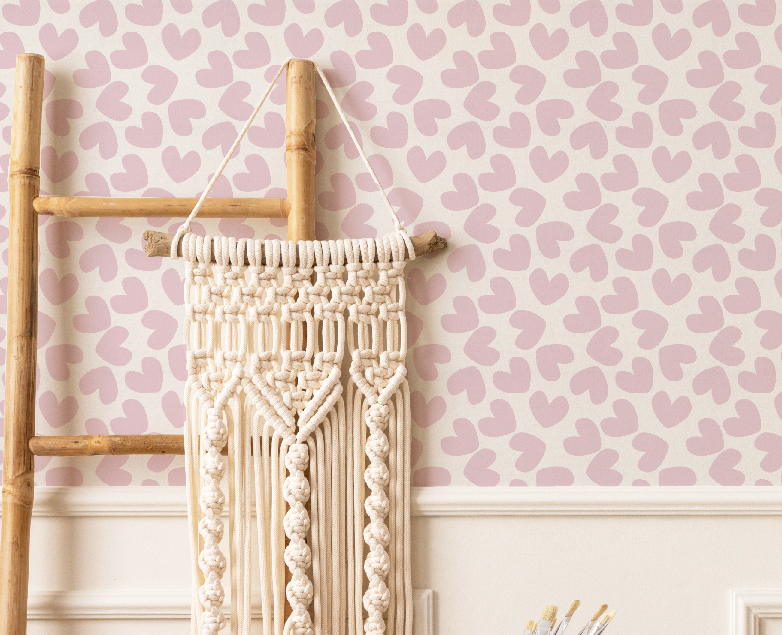 Love Heart Dreams in Pink Wallpaper