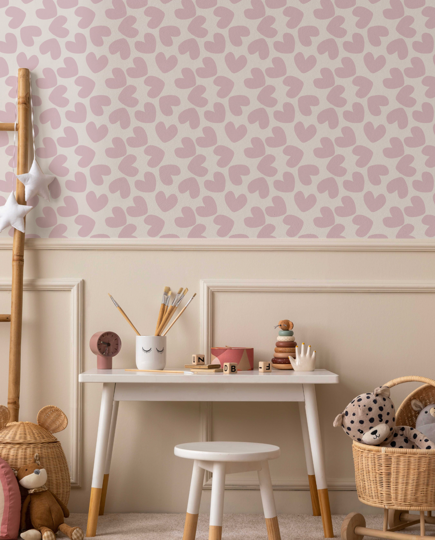 Love Heart Dreams in Pink Wallpaper