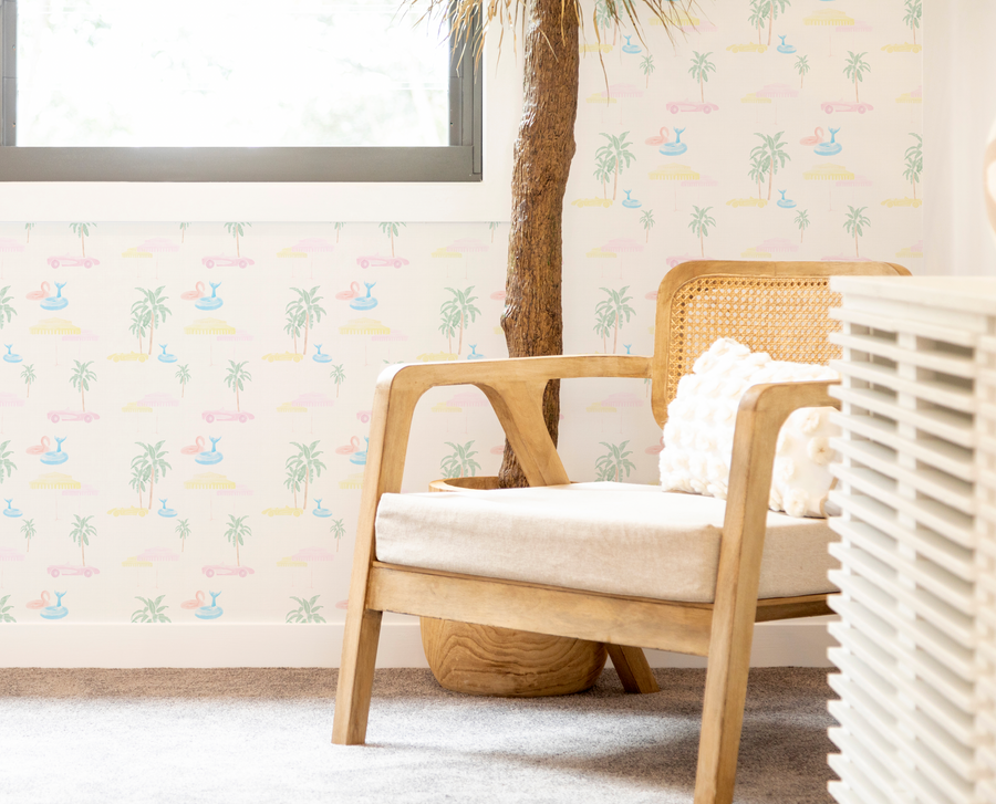 Palm Springs Dreaming Wallpaper from Olive et Oriel where you can shop wallpaper and artworks online