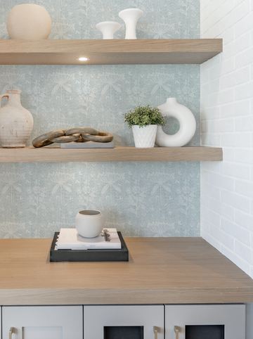 Country Stems in Blue Wallpaper from Olive et Oriel where you can shop wallpaper and artworks online