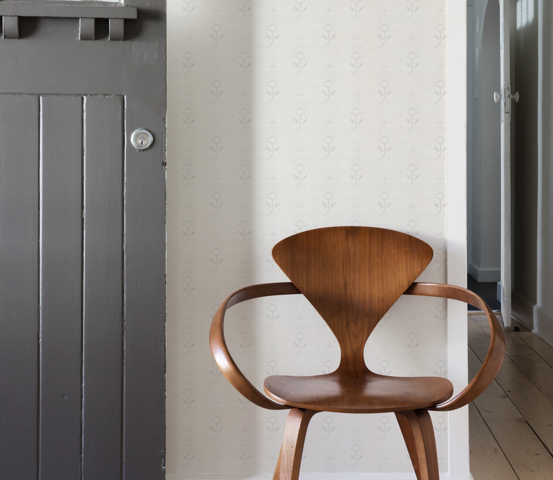 Country Stem in Soft Grey Wallpaper from Olive et Oriel where you can shop wallpaper and artworks online