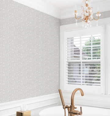 Floral Country Vines in Soft Grey Wallpaper from Olive et Oriel where you can shop wallpaper and artworks online