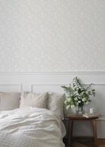 Country Floral Climber in Light Blue Wallpaper
