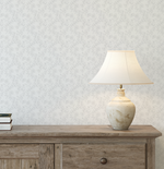 Country Floral Climber in Soft Grey Wallpaper