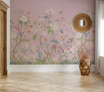 Vibrant Chinoiserie in Pink Wallpaper