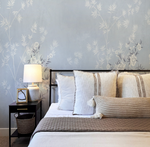 Chinoiserie Bamboo in Blue Wallpaper