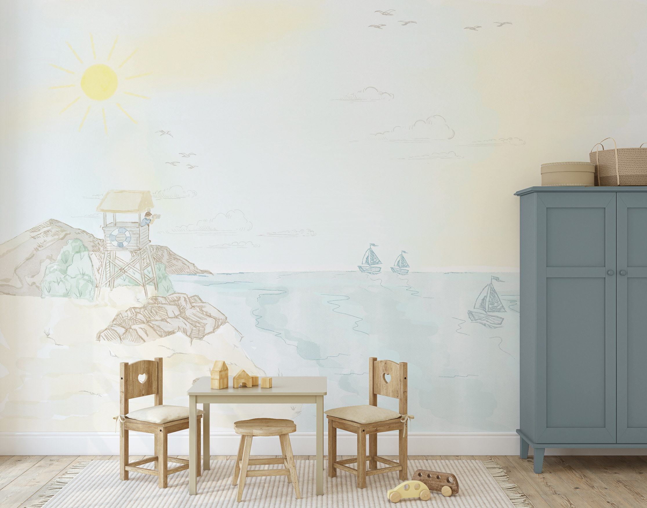 Beach Days Wallpaper Mural