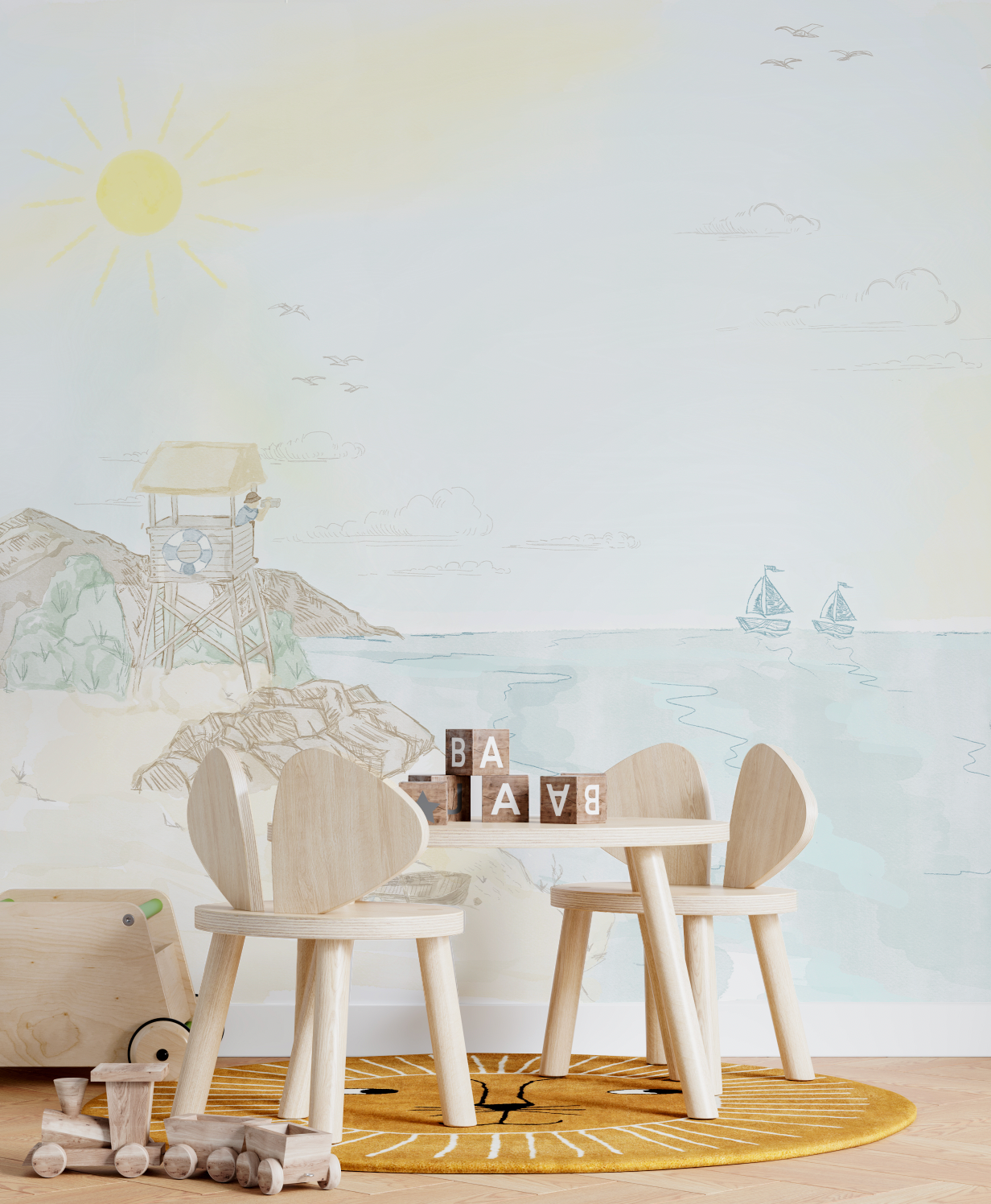 Beach Days Wallpaper Mural