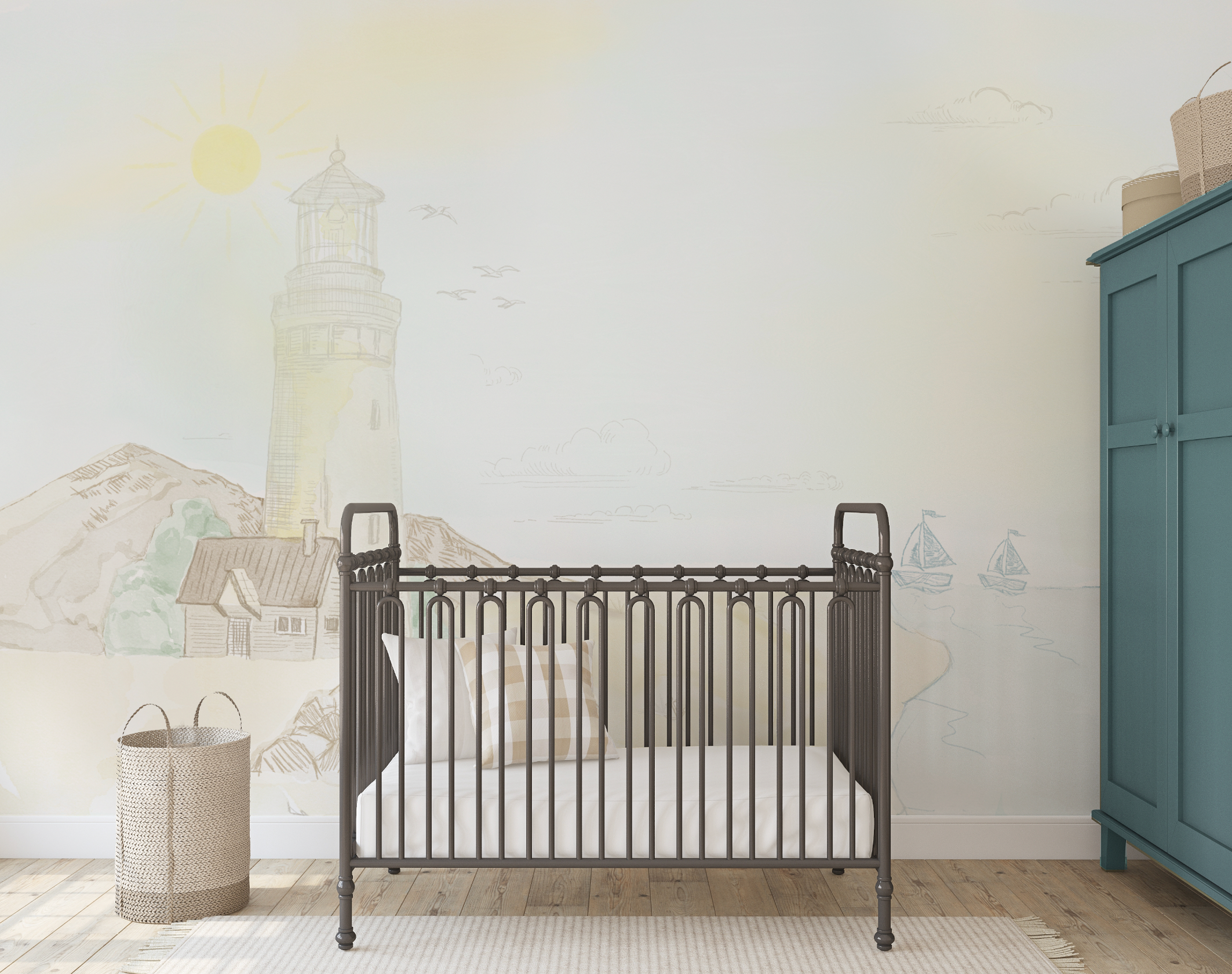 Lighthouse Beach Wallpaper Mural