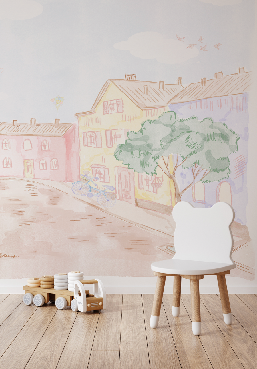 European Streets Wallpaper Mural from Olive et Oriel where you can shop wallpaper and artworks online