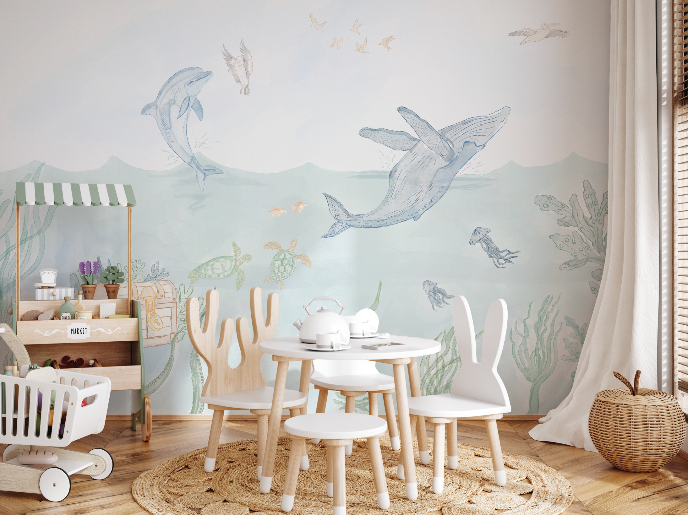 Ocean Friends Wallpaper Mural