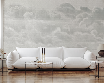 Luxe Clouds Wallpaper Mural from Olive et Oriel where you can shop wallpaper and artworks online