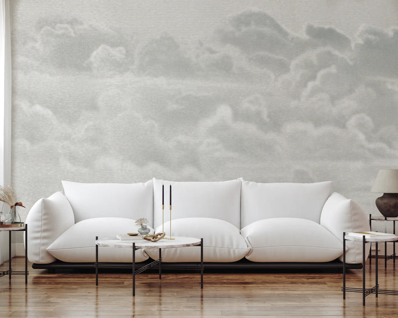 SALE Luxe Clouds in Grey Mural Wallpaper