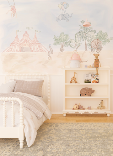 Animal Circus Wallpaper Mural from Olive et Oriel where you can shop wallpaper and artworks online