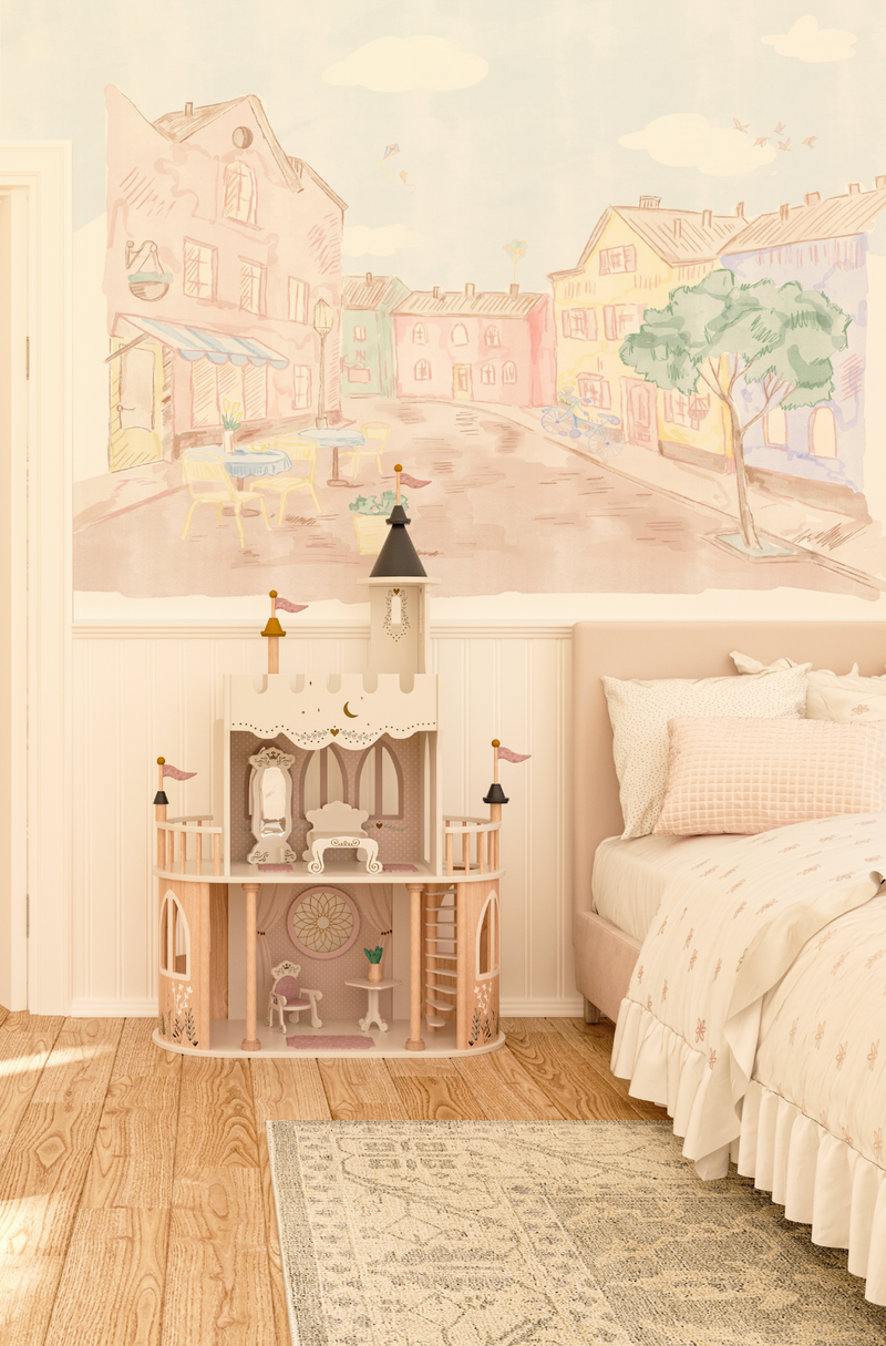 European Streets Wallpaper Mural from Olive et Oriel where you can shop wallpaper and artworks online