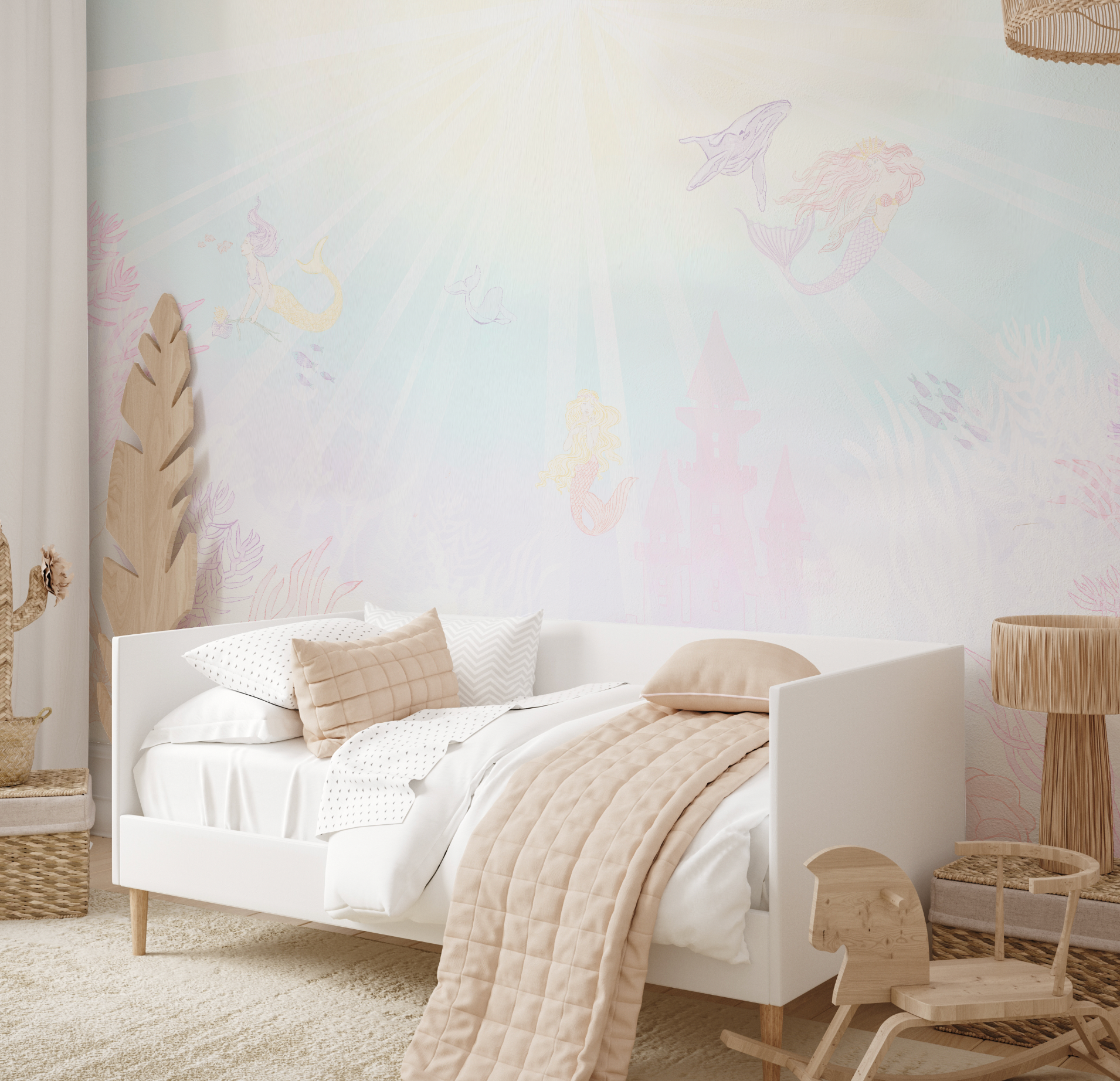 Mermaids Ocean Mural Wallpaper Mural