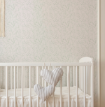 Falling Sketched Leaves in Sage Green Wallpaper