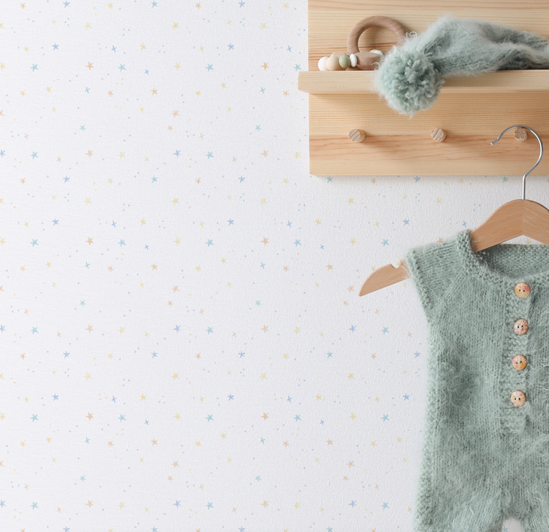 Tiny Stars Wallpaper from Olive et Oriel where you can shop wallpaper and artworks online