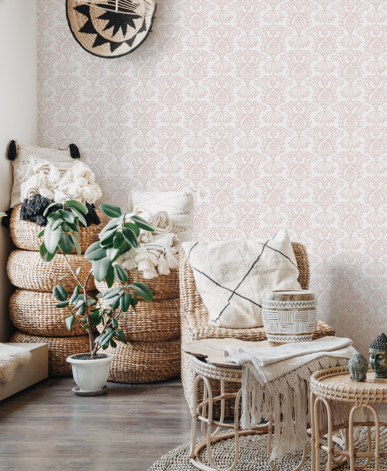 Bohemian Block Stamp Wallpaper