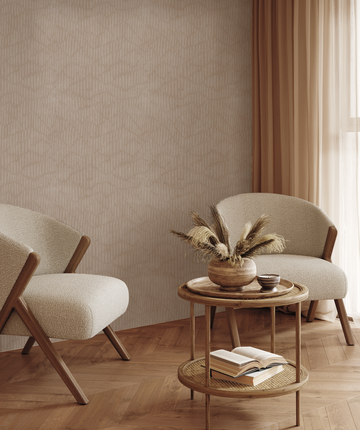 Boho Etchings in Beige Wallpaper from Olive et Oriel where you can shop wallpaper and artworks online