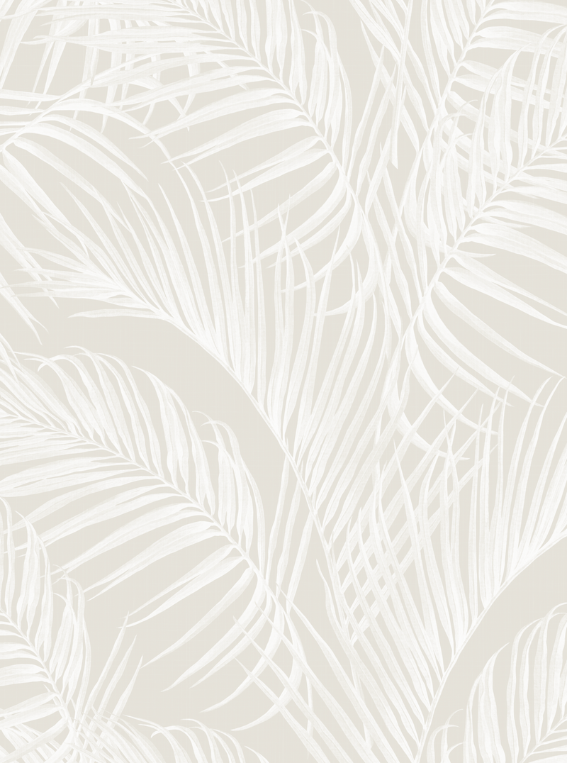 Palm Escape Cream & Beige Wallpaper