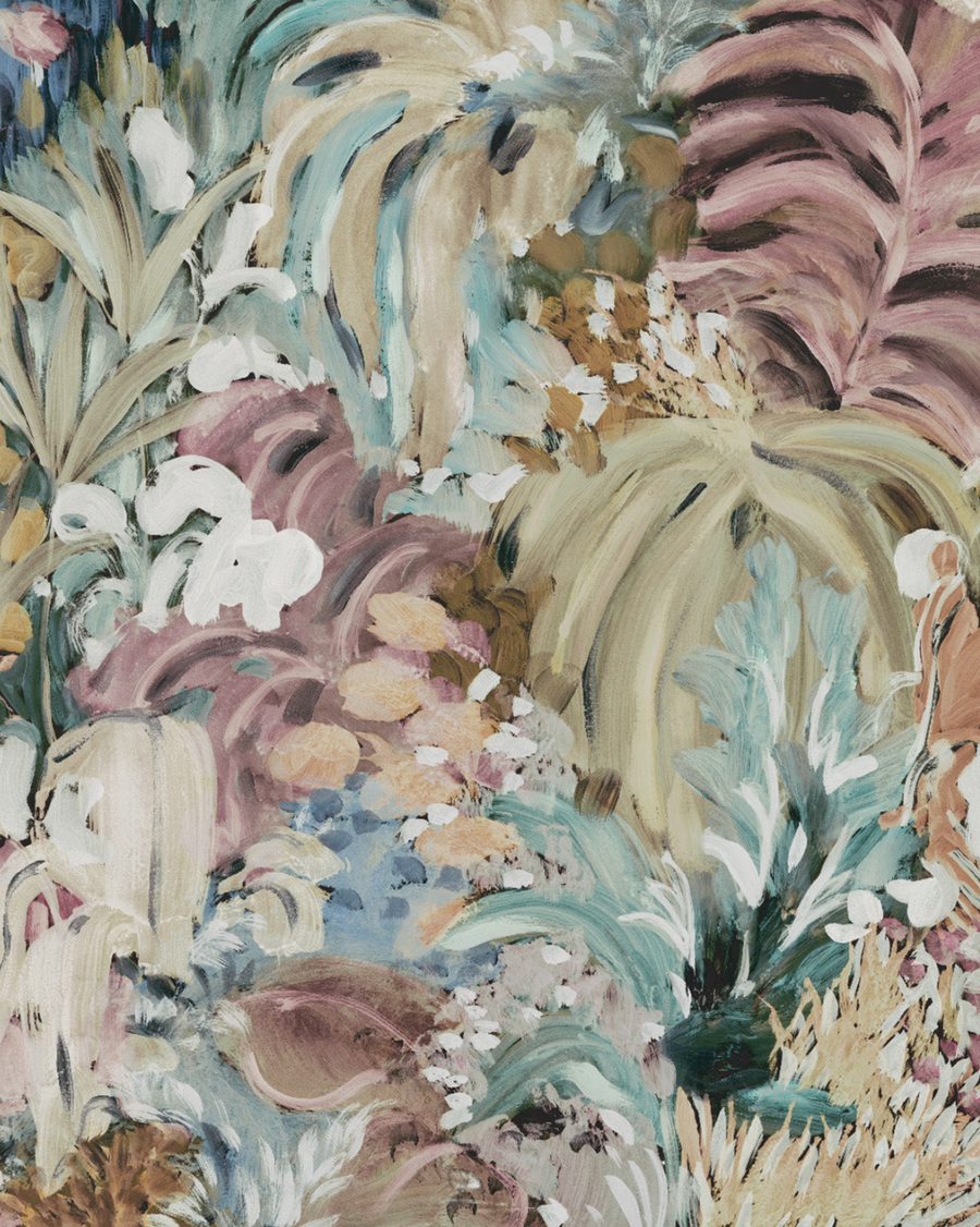 Abstract Fern Leaves Wallpaper Mural from Olive et Oriel where you can shop wallpaper and artworks online