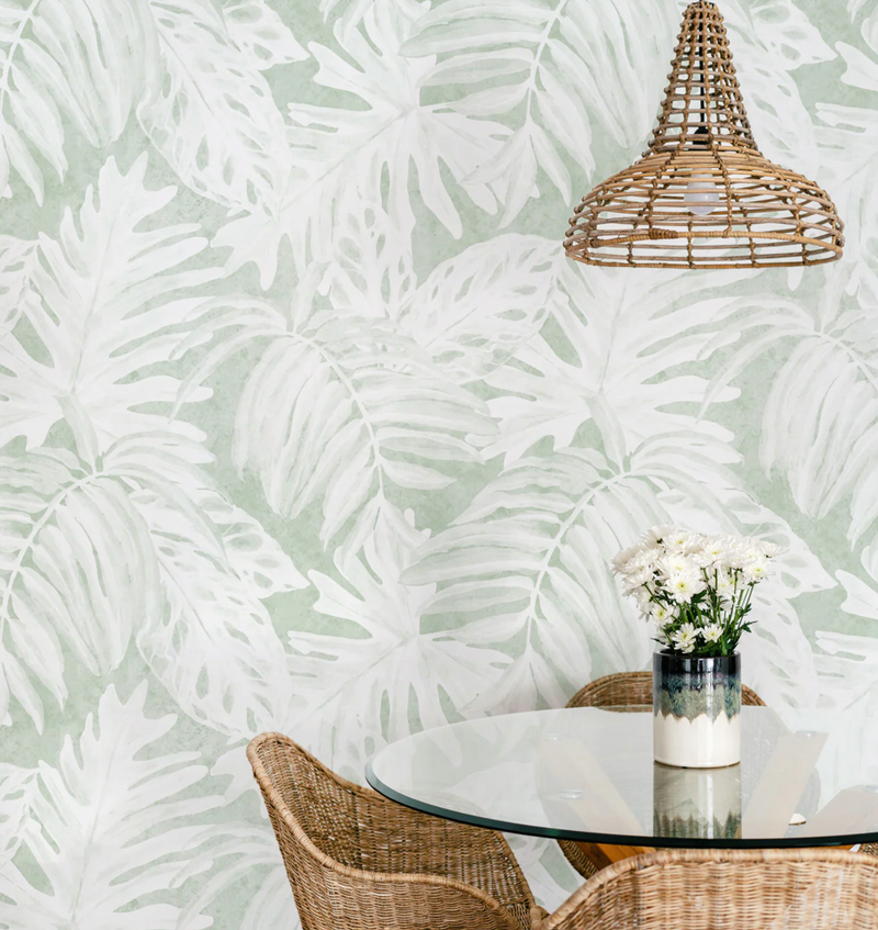 Buy Sage Green Wallpaper Online with Olive et Oriel. Removable wallpaper & wall decals Australia.